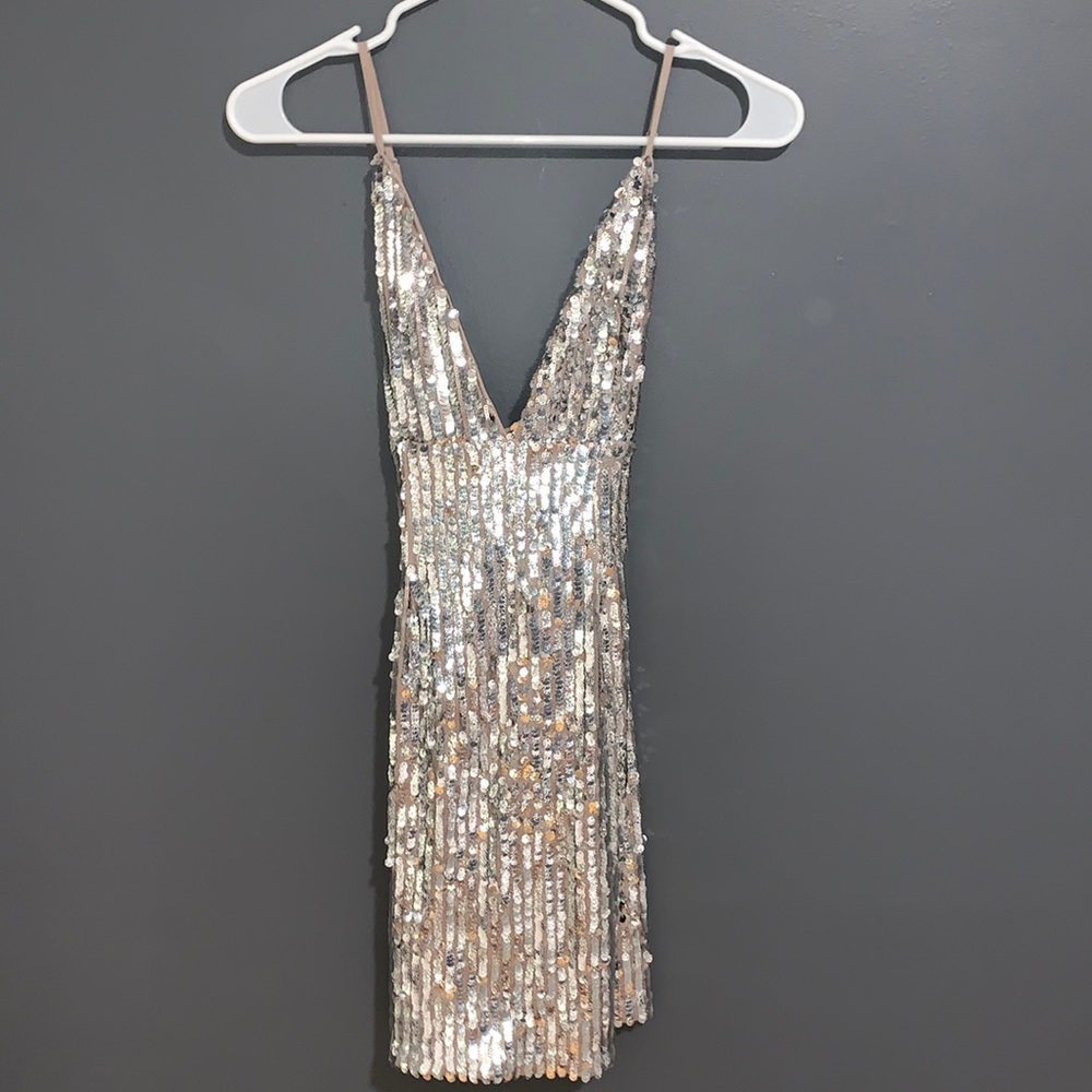 Silver Sequin Mini